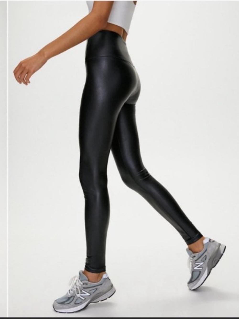 Wilfred Free Black High-Rise Daria Faux Leather Leggings- Tall - Picture 9 of 10